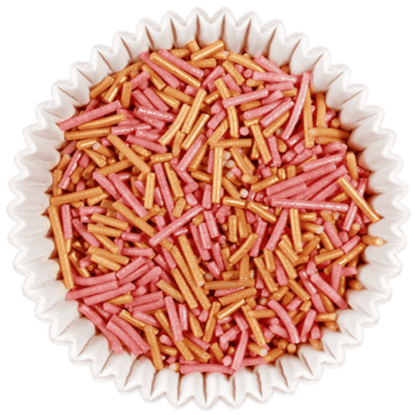 Metallic Rose Gold Bar Sprinkles